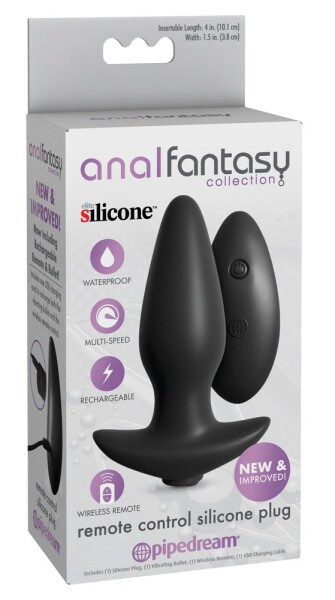 PIPEDREAM - ANAL FANTASY COLLECTION RC Silicone Plug Black