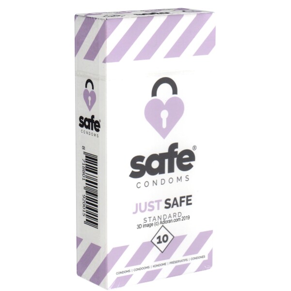 Safe – Kondome mit silikonbasiertem Gleitmittel – Standard – 10 Stück
