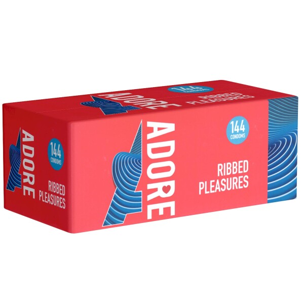 Adore Ribbed 144 gerillte Kondome