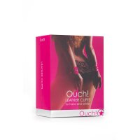 Handfesseln aus Leder in Pink