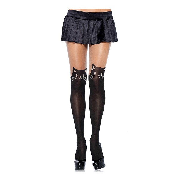 Leg Avenue Strumpfhose Katze in Schwarz