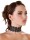Cottelli Collection Stick Embroidered Collar with Rhinestones