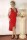 Andalea rotes langes Kleid M/1073
