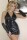 schwarzes Wetlook Minikleid von Andalea