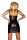 Noir Handmade - Schwarzes Wetlook-Kleid F078