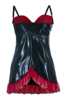 schwarzes Wetlook Chemise SB/1011 Sexy Base Kollektion by...