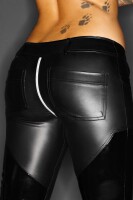 Black Wetlook Trousers F115 by Noir Handmade ImMoral Collection