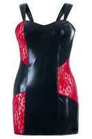 schwarz/rotes Wetlook Chemise SB/1006