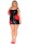 schwarz/rotes Wetlook Chemise SB/1006