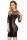 7Heaven Schwarzes Wetlook-Kleid Arica