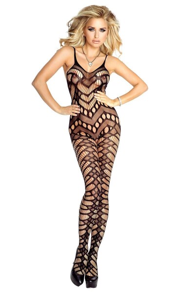 Schwarzes Bodystocking ouvert PR4688 von Provocative