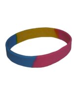 Pansexual Bracelet Silicone / Armband schmal