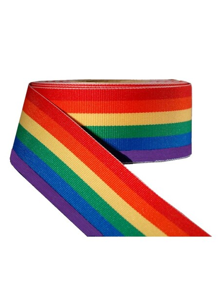 Prideitems Rainbow Ribbon 7/8inch / 22mm wide 100m