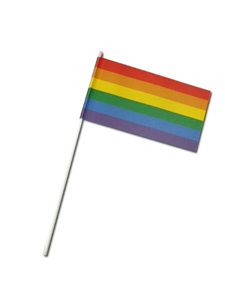 Rainbow Paperflag / Papierfähnchen Regenbogen von Prideitems