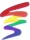 Prideitems Rainbow Aufkleber/Sticker 7 x 8 cm / 3 x 3.5 inch (12er Pack)