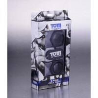 Tom of Finland Cock Nuts 3 Piece-Set Silicone Black/Silver