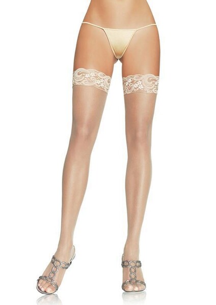 Leg Avenue Classic Lace Stockings White