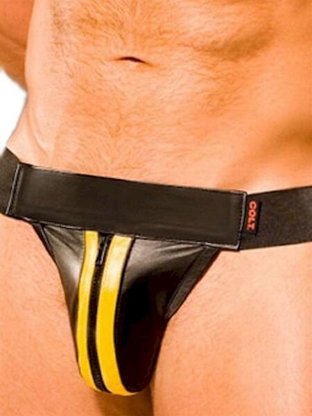 COLT Leather Zip Jock - Yellow