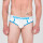 Sport Fucker Hooker Open Brief - Weiß/Blau - XL