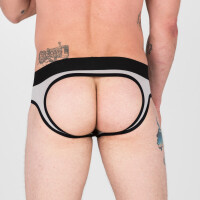 Sport Fucker Hooker Open Brief - Grau/Schwarz