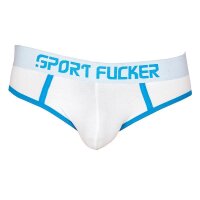 Sport Fucker Hooker Open Brief - White / Blue