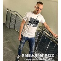 SneaxNSox - T-Shirt "MY DRUG" - weiß M