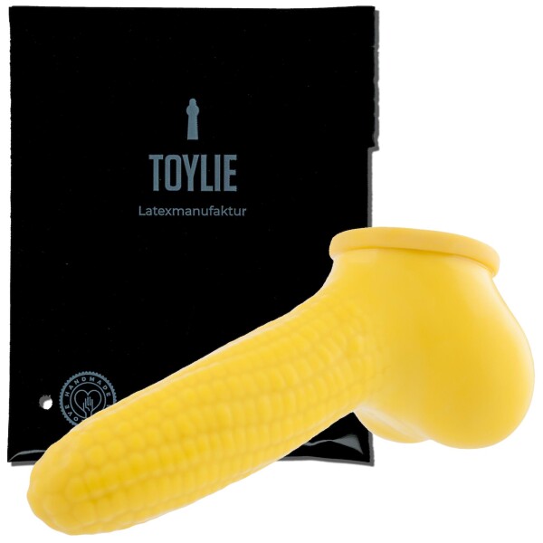 Toylie Latex Penishülle - Mais (Schaft 13 cm, Öffnung 5,5 cm) - gelb