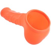 Toylie Latex Penishülle - Carlos (Schaft 15 cm, Öffnung 5,5 cm) orange