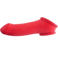 Toylie Latex Penishülle - Erik (Schaft 13 cm, Öffnung 5,5 cm) - rot