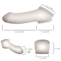 Toylie Latex Penishülle - Erik (Schaft 13 cm, Öffnung 5,5 cm) - transparent