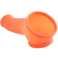 Toylie Latex Penishülle - Erik (Schaft 13 cm, Öffnung 5,5 cm) - neon orange