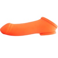 Toylie Latex Penishülle - Erik (Schaft 13 cm, Öffnung 5,5 cm) - neon orange