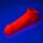 Toylie Latex Penishülle - Erik (Schaft 13 cm, Öffnung 5,5 cm) - neon orange