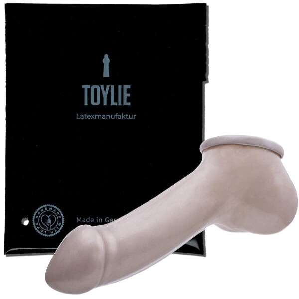 Toylie Latex Penishülle - Adam 4,5 (Schaft 13 cm, Öffnung 4,5 cm) - silber