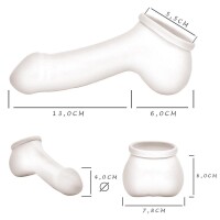 Toylie Latex Penishülle - Adam 5,5 (Schaft 13 cm, Öffnung 5,5 cm) - transparent