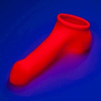 Toylie Latex Penishülle - Adam 5,5 (Schaft 13 cm, Öffnung 5,5 cm) - neon orange