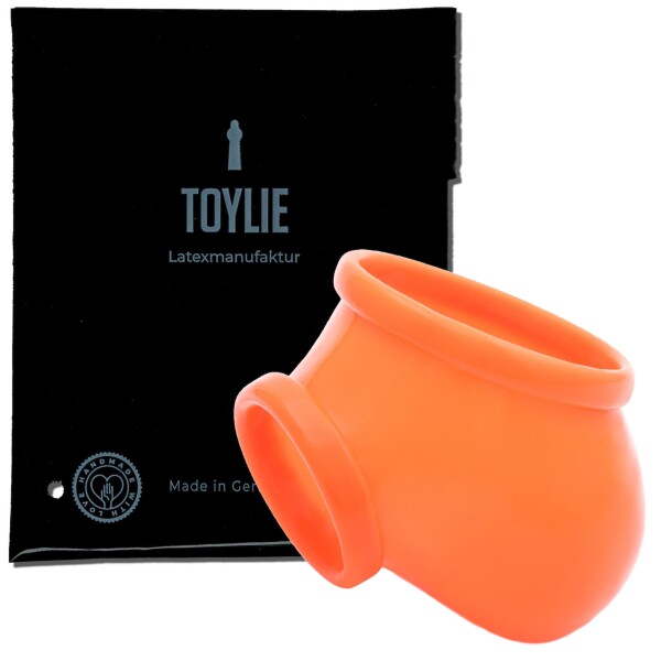 Toylie Latex Penishülle - Ben (ohne Schaft, Öffnung 5,5 cm) - neon orange