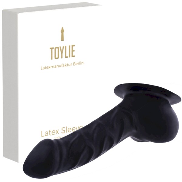 Toylie Latex Penishülle - Franz BP (Schaft 14 cm, Öffnung 5,5 cm) - schwarz