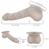 Toylie Latex Penishülle - Franz BP (Schaft 14 cm, Öffnung 5,5 cm) - schwarz