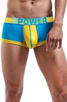 Male Power Attacker Mini Short Trunk Boxer blau/gelb