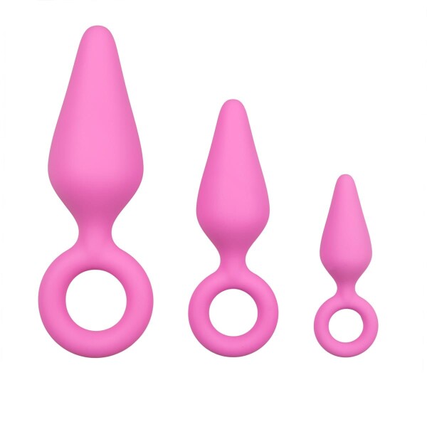 Easytoys Anal Collection Satz rosa Analplugs mit Zugring