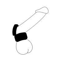 SilaSkin Penis- und Hodenring - schwarz