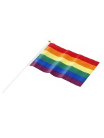 Rainbow Hand Flag 14x21cm 10-pack