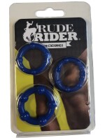 RudeRider Mini Cock Rings Blue