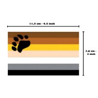 Bear Pride Aufkleber / Sticker 76 x 115 mm