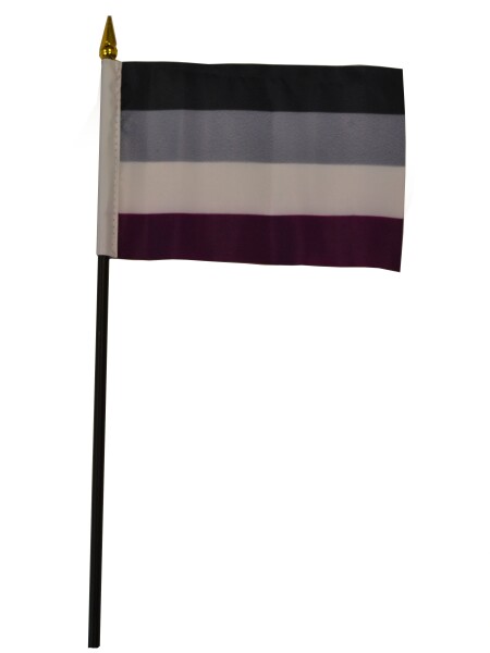 Asexual Hand Flag / Handflagge von Prideitems