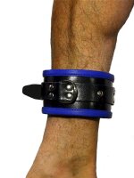 RudeRider Ankle Cuffs with Padding Leather Black/Blue...