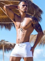2Eros Bondi Bar Beach Swim Trunks White