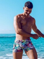 2Eros Bondi Bar Beach Swim Trunks Monstera Black (Series 2)