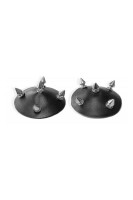 Chilirose Nipple Covers CR4208 Schwarz/Silber